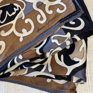 Vintage 80s Ginnie Johansen Silk Scarf, 34" square